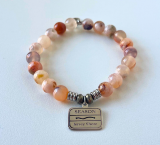 Sakura Agate Beach Badge Bracelet