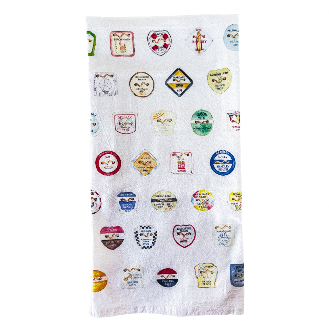 Beach Badge Collection Flour Sack Towel