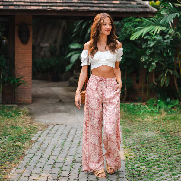Baja Drawstring Pant-Pink