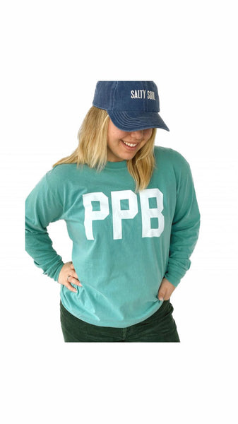 PPB (Pt. Pleasant Beach) L/S T-Shirt-Seafoam