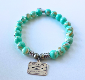 Light Green Shell Beach Badge Bracelet