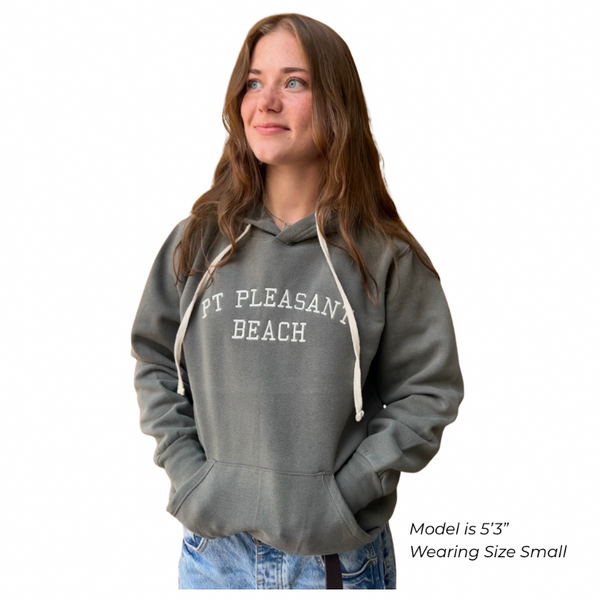 Pt Pleasant Beach Embroidered Hoodie Sweatshirt
