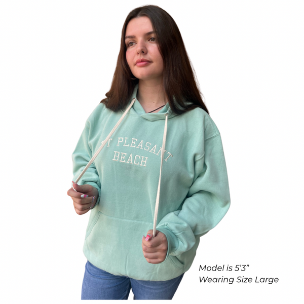 Pt Pleasant Beach Embroidered Hoodie Sweatshirt