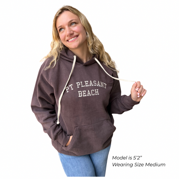 Pt Pleasant Beach Embroidered Hoodie Sweatshirt