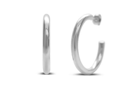 Weightless 35mm Steel Hoop Earrings