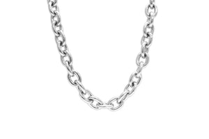 Bold Link Silver Chain Necklace