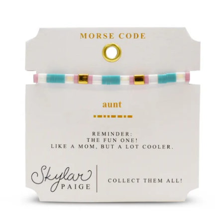 Aunt Morse Code Bracelet