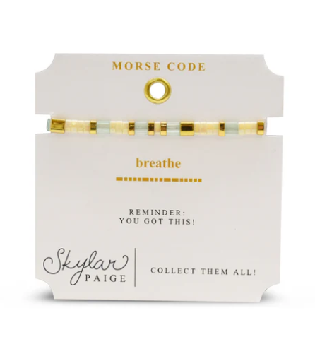 Breathe Morse Code Bracelet