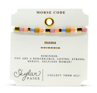 Mama Morse Code Bracelet