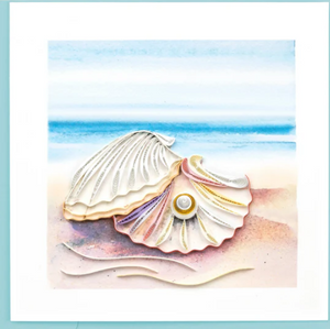 Seashell & Pearl Quilling Card