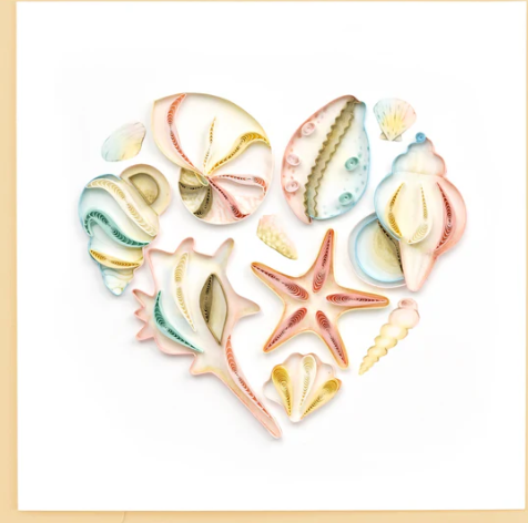 Seashell Heart Quilling Card