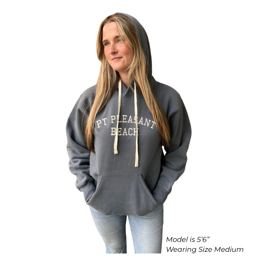 Point Pleasant Beach Embroidered Hoodie Sweatshirt