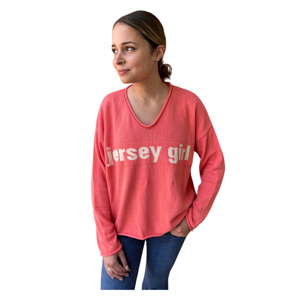 Jersey Girl V-neck Sweater