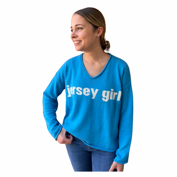 Jersey Girl V-neck Sweater