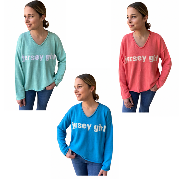 Jersey Girl V-neck Sweater