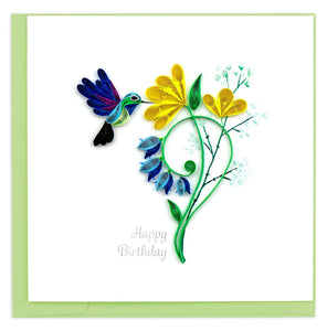 Birthday Hummingbird Quilling Card