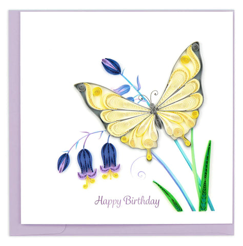 Butterfly & Bluebell Quilling Card