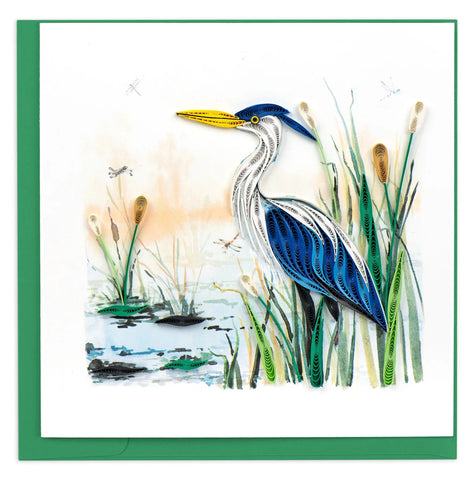 Blue Heron Quilling Card