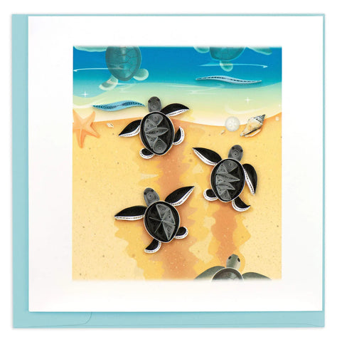 Seaturtle Hatchlings Quilling Card