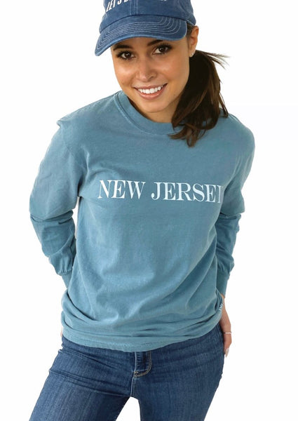 New Jersey L/S T-Shirt-Denim Blue