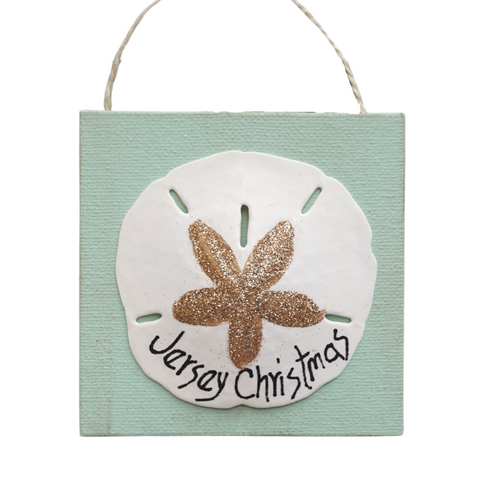 Jersey Christmas Sand Dollar on Canvas