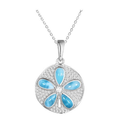 Sand Dollar Larimar Necklace