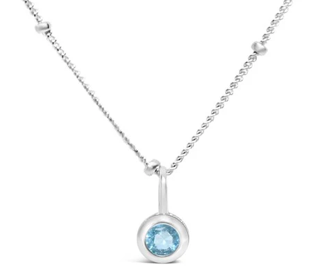 March Birthstone Necklace