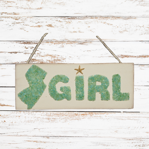 Sea Glass Jersey Girl Sign