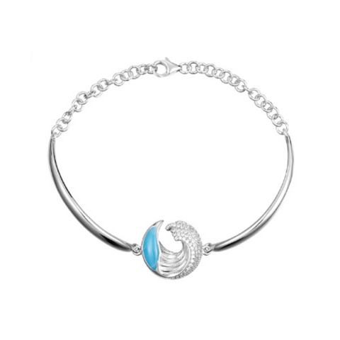 Wave Larimar Bracelet