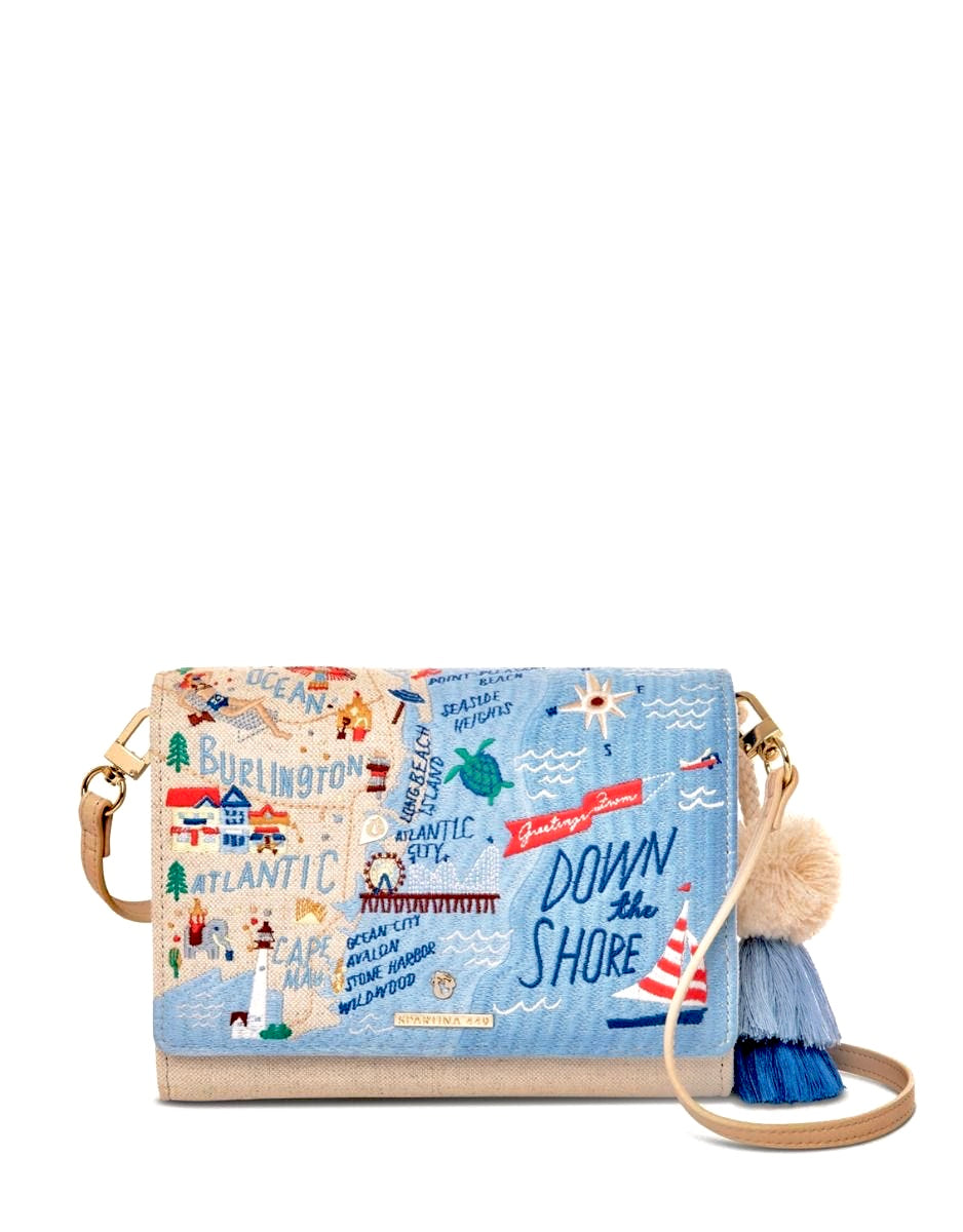 Down The Shore Embroidered Crossbody