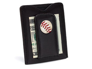 Yankees Game Used Baseball Money Clip Wallet